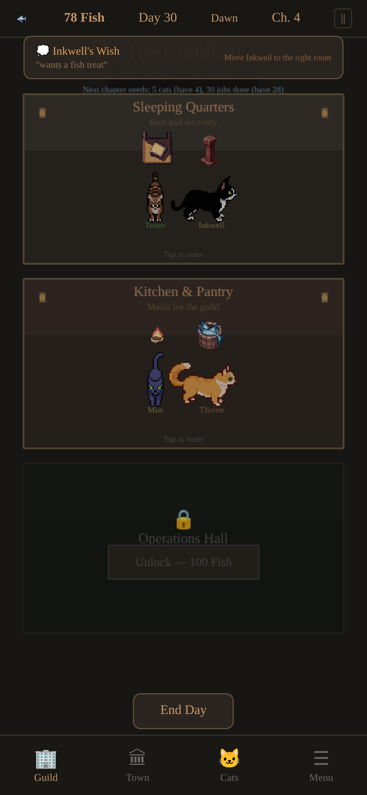 Clowder & Crest cat guild management game