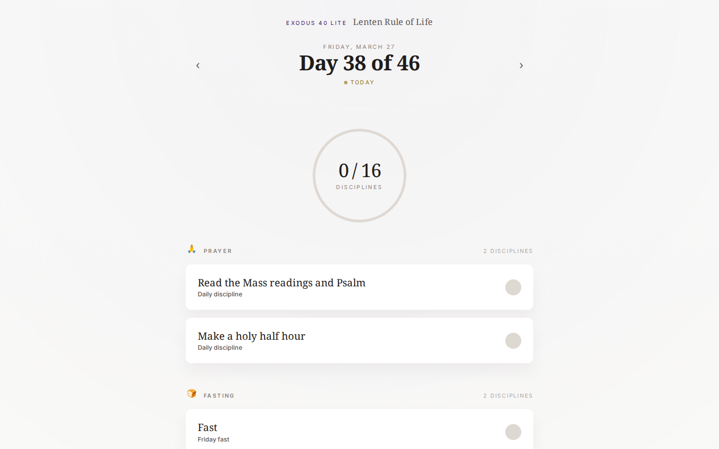 Exodus 40 Lite group habit tracking application