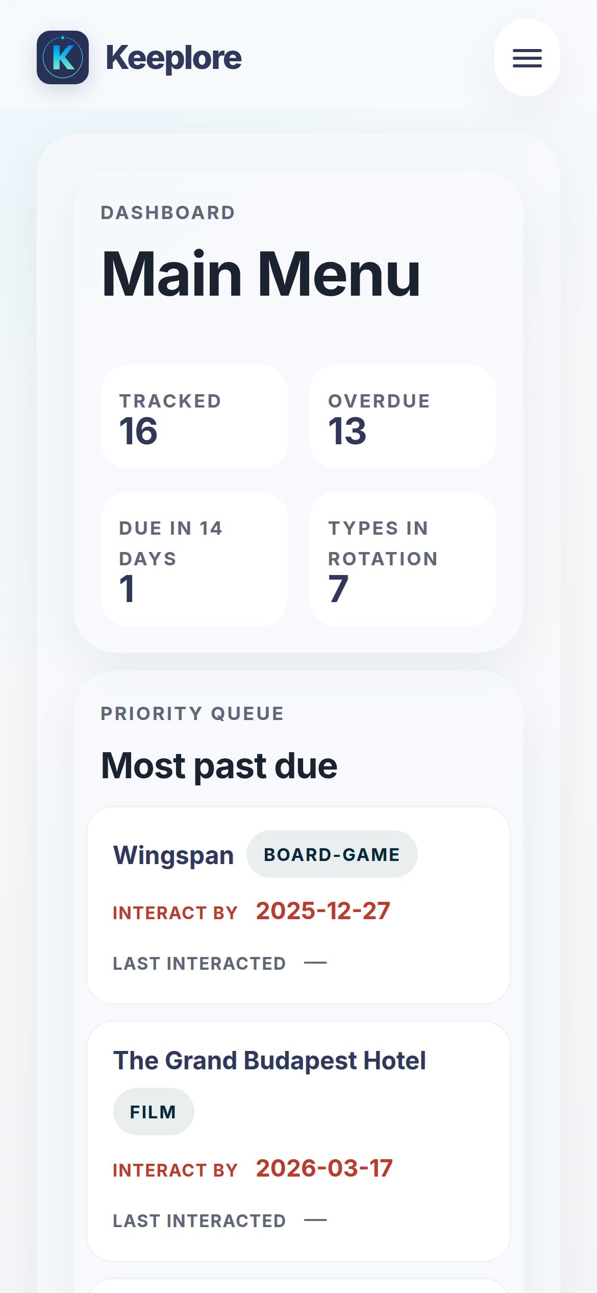 Keeplore screenshot